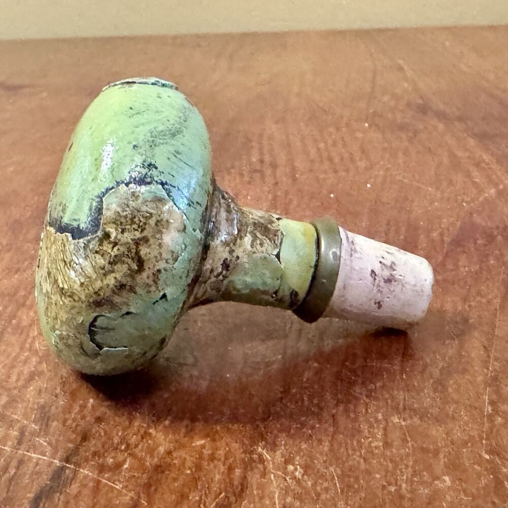 Vintage Wooden Wine Bottle Stopper Green Map Design Rustic Decorative 3”,,,